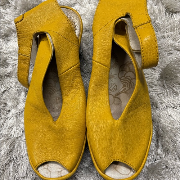Fly London Shoes - Yellow Fly London Open-Toe Sandals